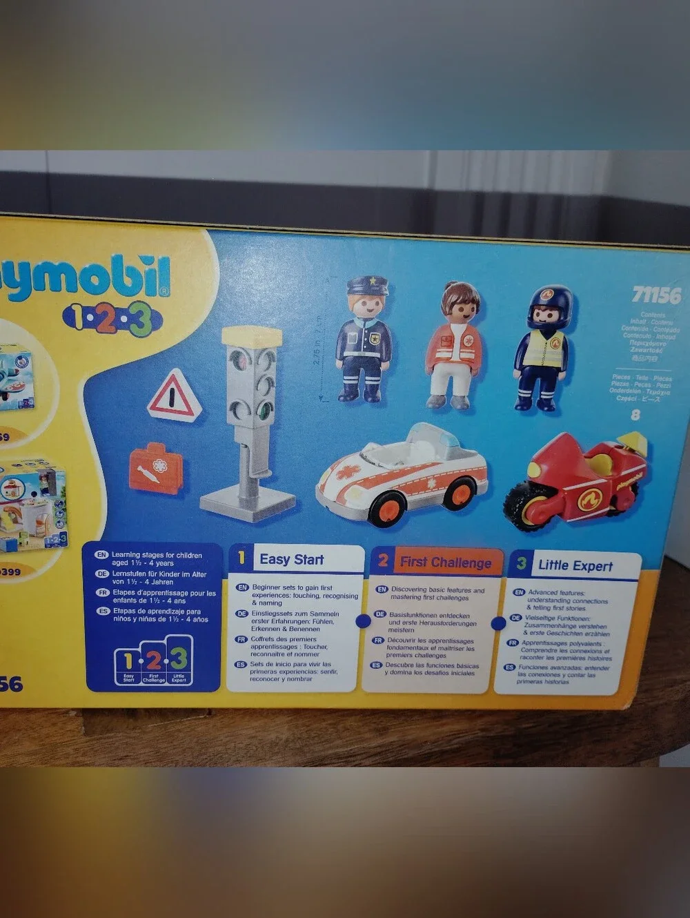 Playmobile 1 2 3 Ambulance Car Police Officer Motorcycle EMT 🚑 🏍️ 🆕
